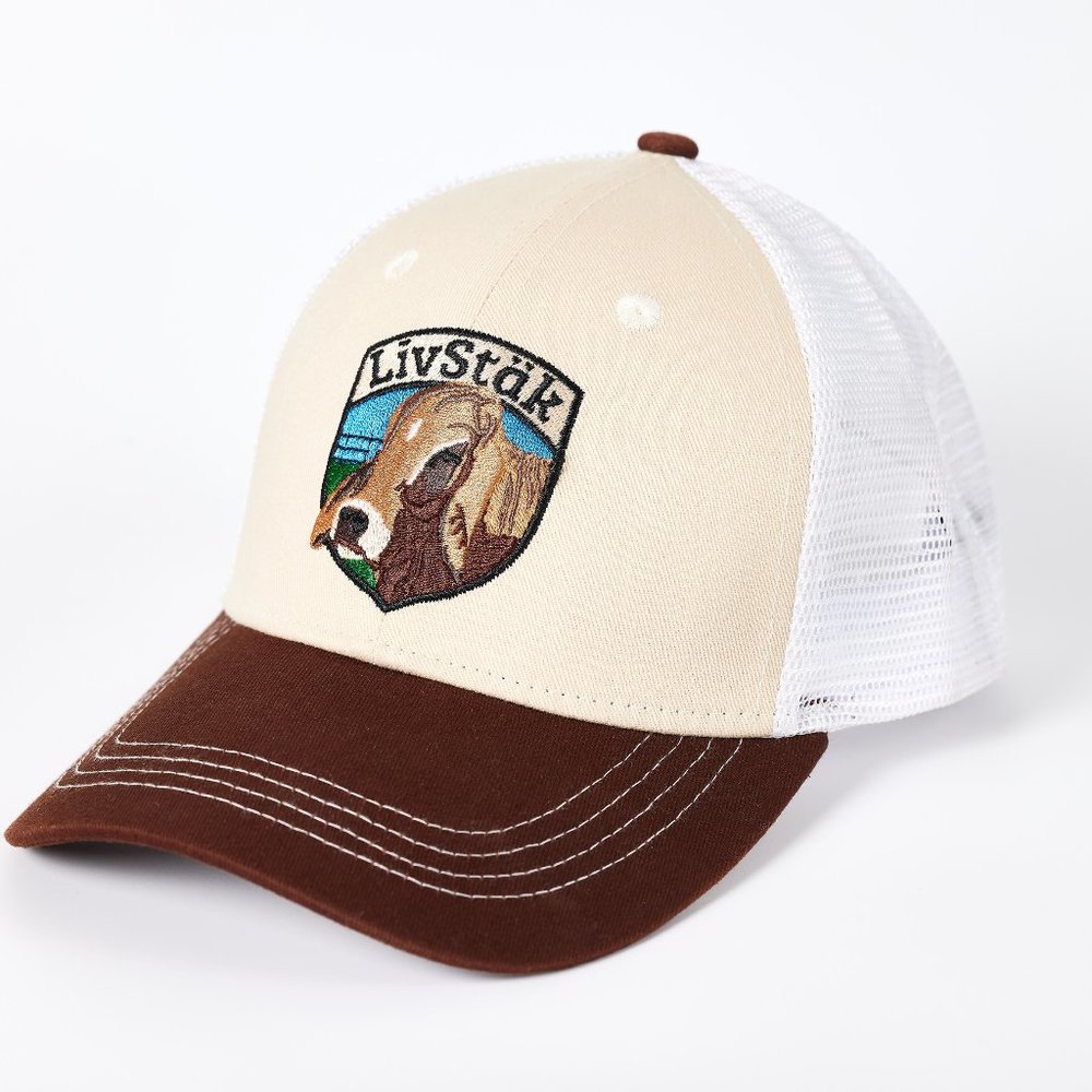 LIVSTAK TRUCKER HAT, BULL DESIGN, ADJUSTABLE SNAPBACK, FASHION CAP, T1LVK04